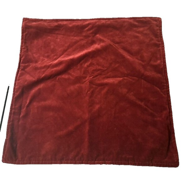 new vtg Crate & Barrel BRICK Burgundy Pillow case Velvet Velour 20x20 Square - Picture 1 of 7